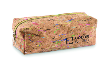 Logo trade advertising product photo of: Coloured cork pencil case