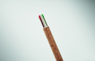 Logotrade corporate gifts photo of: Cork 4-colour ink ball pen