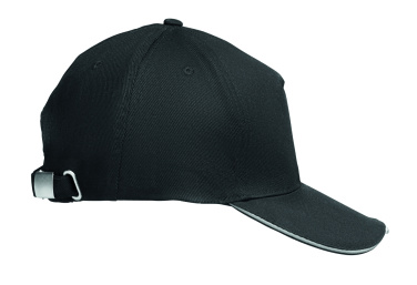 Logo trade promotional gifts image of: 5 panel LED cotton cap 220gr/m²