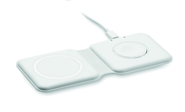 Logo trade advertising product photo of: 2 in 1 foldable charger 15W