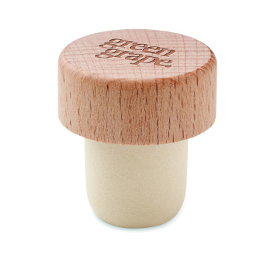 Logo trade promotional merchandise image of: Beech wood bottle stopper