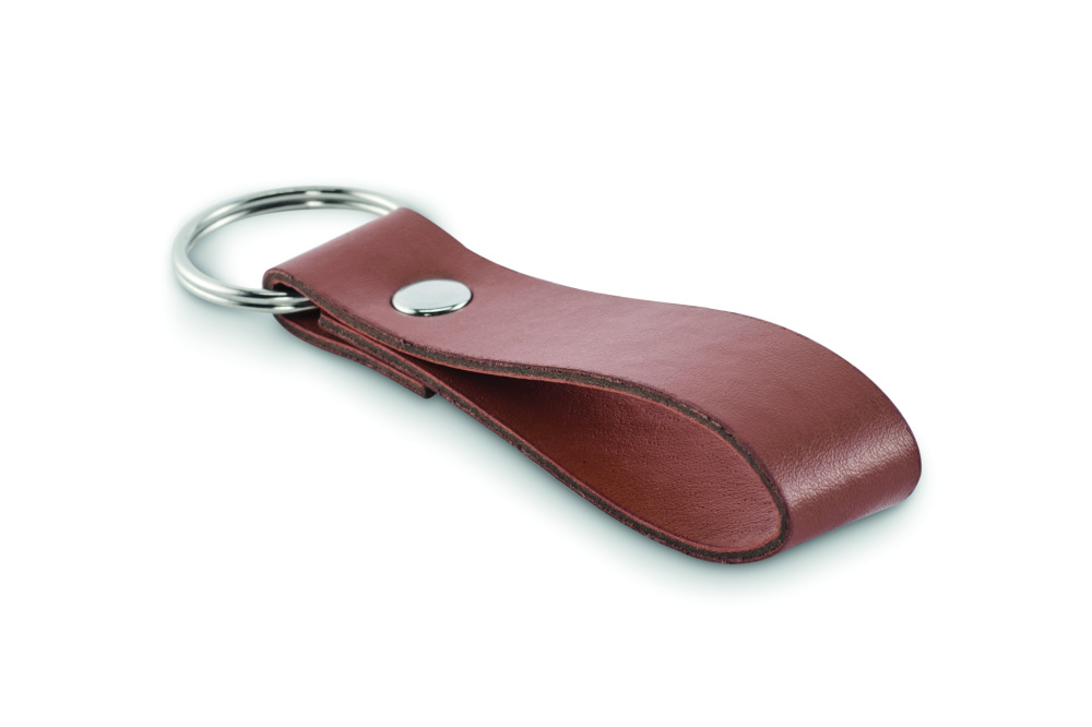 Logo trade corporate gifts image of: PU loop key ring