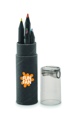 Logo trade promotional product photo of: 6 black colouring pencils
