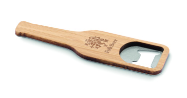 Logo trade promotional merchandise photo of: Bamboo bottle opener