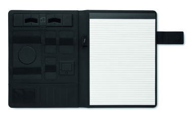 Logo trade promotional giveaways image of: A4 folder and wireless charger