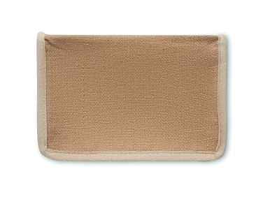 Logo trade promotional gifts picture of: Jute and canvas cooler bag 3L