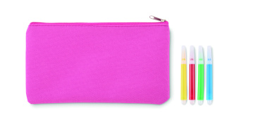 Logo trade promotional giveaways image of: Pencil case with markers