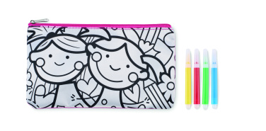 Logo trade promotional gifts image of: Pencil case with markers