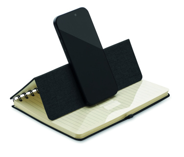Logo trade promotional gift photo of: A5 notebook with phone holder