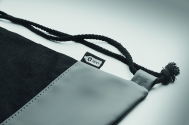 Logotrade promotional gift picture of: RPET PU drawstring bag 2 tone