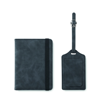 Logo trade promotional giveaway photo of: Passport and luggage tag set