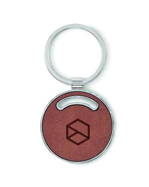 Logo trade promotional giveaways picture of: Round shape key ring
