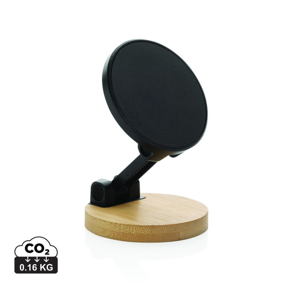 Logotrade promotional giveaway picture of: Magmount RCS recycled plastic and bamboo phone stand