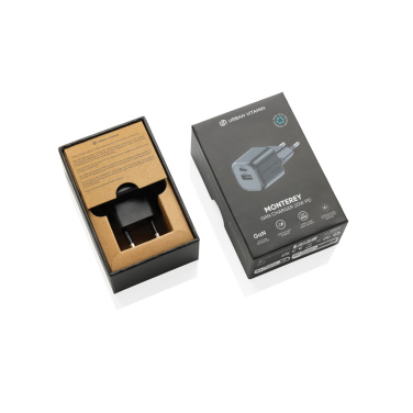 Logo trade promotional items picture of: Urban Vitamin Monterey RCS recycled plastic 20W GAN charger