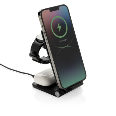 Logo trade promotional giveaways image of: Powerpal 3 in 1 RCS recycled plastic 15W charger