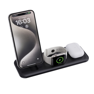 Logo trade corporate gift photo of: Urban Vitamin Torrance 3 in 1 magnetic 15W charger