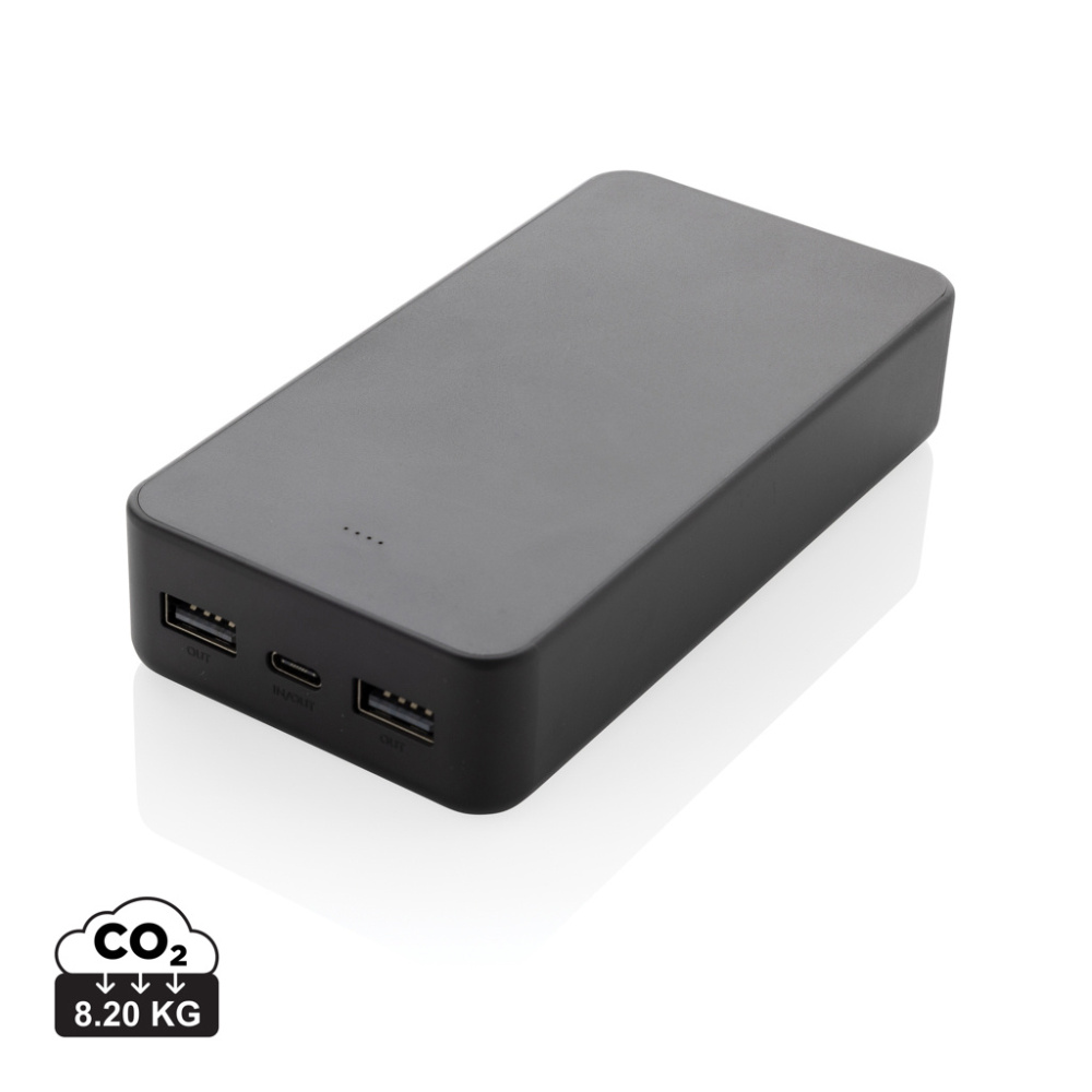 Logo trade business gifts image of: Boostcore RCS recycled plastic powerbank 20.000mAh USB C
