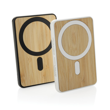 Logotrade promotional merchandise picture of: Zen RCS rplastic 5000 mah 5W magnetic bamboo powerbank