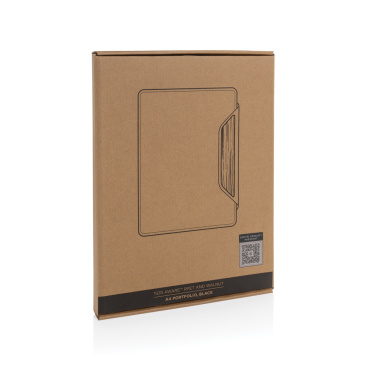 Logotrade promotional giveaway picture of: Teri AWARE™ RPET and walnut A4 portfolio