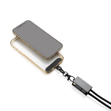 Logotrade advertising product picture of: Terra RCS recycled PET phone cord with dual charge cable