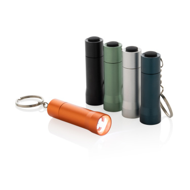 Logo trade promotional products picture of: Flash RCS recycled aluminium keychain torch