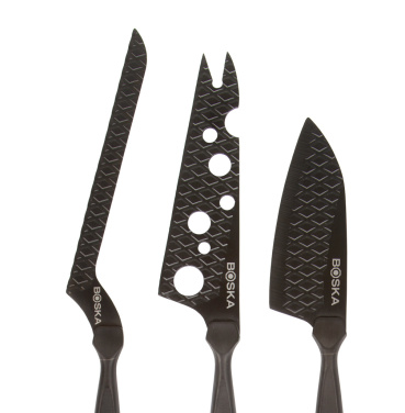 Logotrade promotional item image of: BOSKA Cheese Knife Set Monaco+ Black