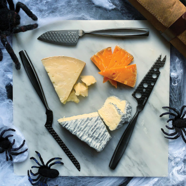Logo trade promotional items image of: BOSKA Cheese Knife Set Monaco+ Black