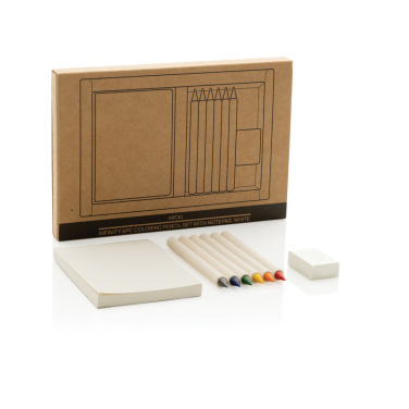 Logotrade corporate gift image of: Micki GRS infinity 6pc coloring pencil set with notepad