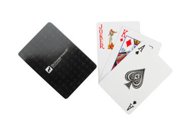Logo trade promotional gifts picture of: Set of playing cards and dice MURRAY Schwarzwolf