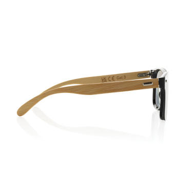 Logotrade promotional product picture of: Prism RCS recycled plastic sunglasses with bamboo frame