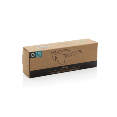 Logotrade promotional merchandise picture of: Prism RCS recycled plastic sunglasses with bamboo frame