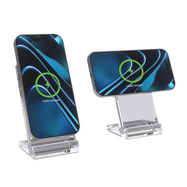 Logo trade corporate gifts image of: Magcharge 15W magnetic wireless charging stand