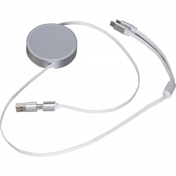 Logo trade corporate gifts picture of: Charging cable made from recycled aluminum Ostend