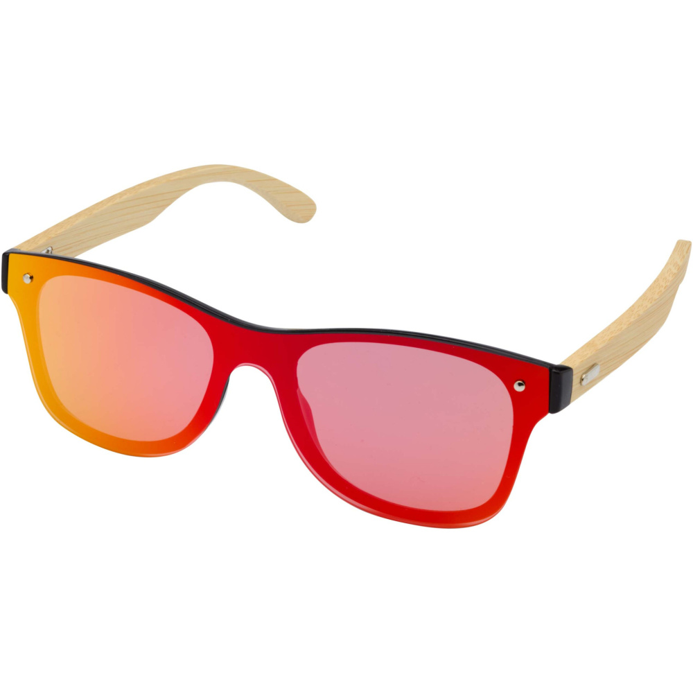 Logo trade corporate gifts image of: Tan sunglasses with bamboo temples