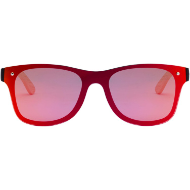 Logo trade business gifts image of: Tan sunglasses with bamboo temples