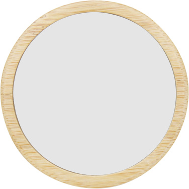 Logo trade promotional merchandise image of: Lustre bamboo mirror