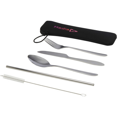Logo trade promotional giveaways image of: Sheen 5-piece stainless steel cutlery set