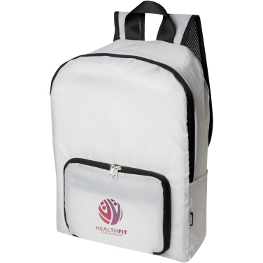 Logo trade promotional giveaways image of: EcoFold RPET foldable backpack 15L
