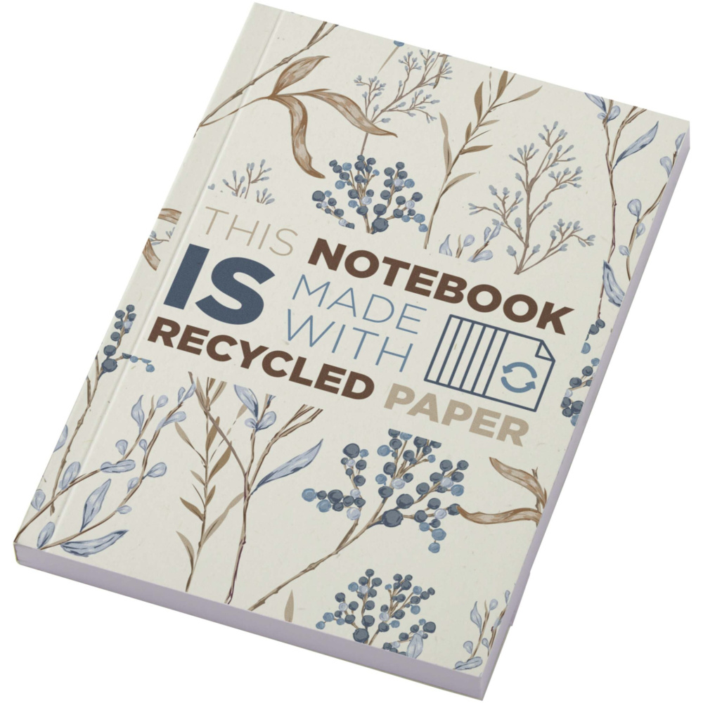 Logo trade promotional products picture of: Novella Austen A6 recycled soft cover notebook - 100 sheets