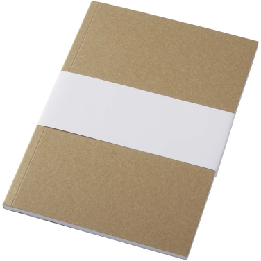 Logotrade promotional product image of: Novella Austen A5 recycled soft cover kraft notebook - 50 sheets