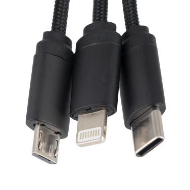 Logo trade corporate gifts image of: Cable 3in1 with illuminated logo - LH-ZM04