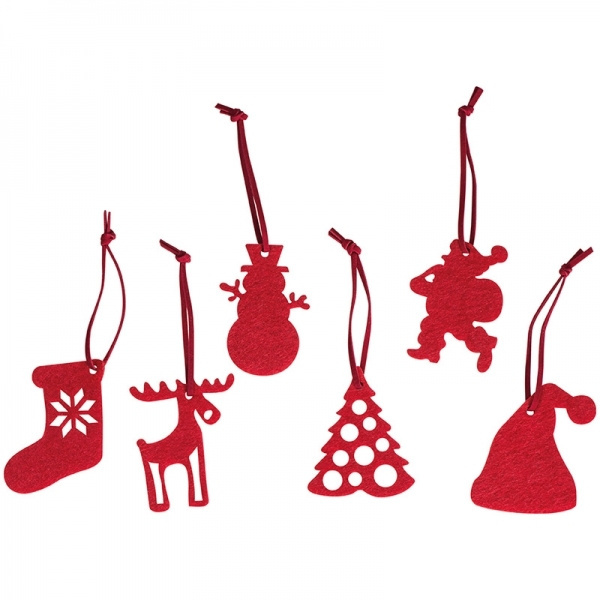 Logo trade promotional giveaways image of: 6-piece Christmas tree decorations FERGUS