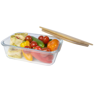 Logotrade advertising product picture of: Roby glass lunch box with bamboo lid
