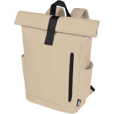 Logo trade promotional products picture of: Byron 15.6" GRS RPET roll-top backpack 18L