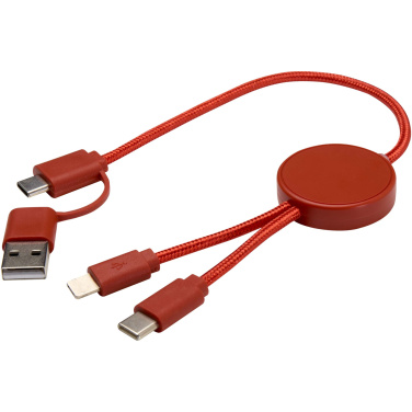Logotrade promotional merchandise picture of: Citala 5-in-1 recycled plastic 30 cm data sync and 27W fast charge cable