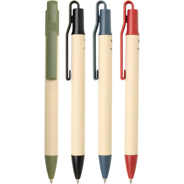 Logo trade promotional merchandise picture of: Liliana sugarcane paper ballpoint pen (blue ink)