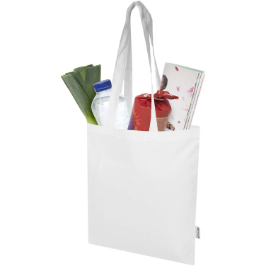 Logotrade advertising product image of: Madras Blend 140 g/m² GRS recycled cotton tote bag 7L