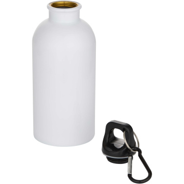 Logo trade promotional giveaways image of: Oregon 400 ml sublimation RCS recycled single wall stainless steel water bottle with carabiner