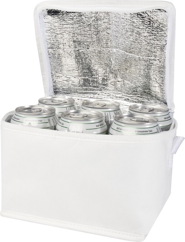 Logo trade corporate gifts picture of: Spectrum 6-can recycled non-woven cooler bag 4L