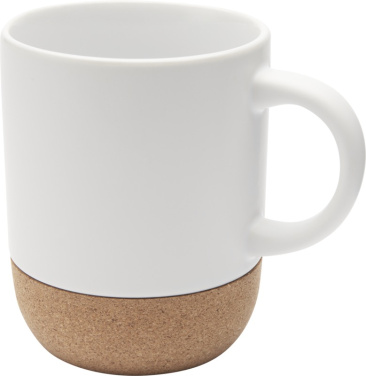 Logo trade promotional merchandise image of: Billie 300 ml ceramic mug with cork details and matt finish